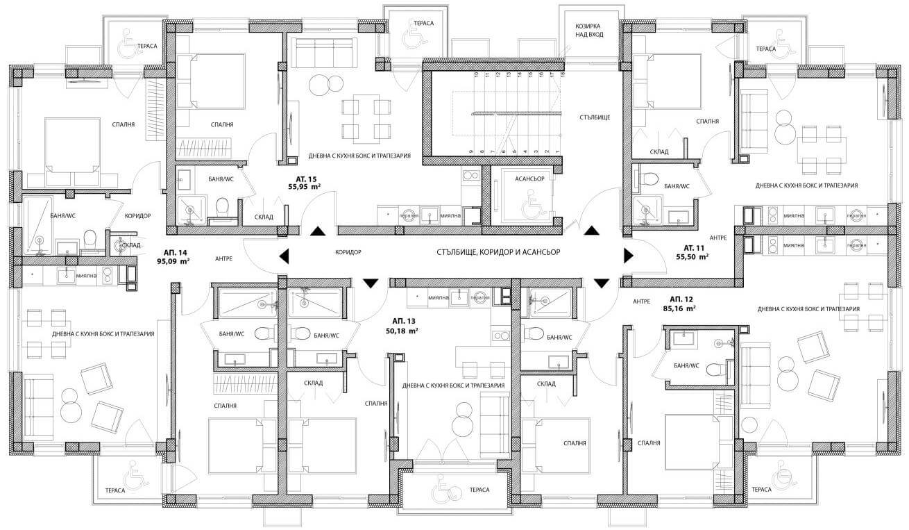 LakeView Pomorie — интерактивна схема на етажа